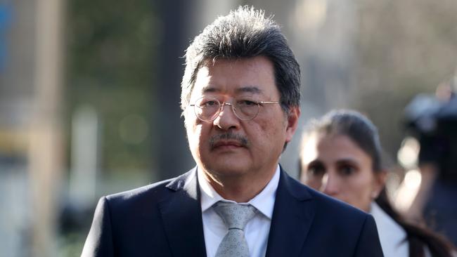 TPG chief David Teoh leaves the Federal Court in Melbourne. Picture: David Geraghty