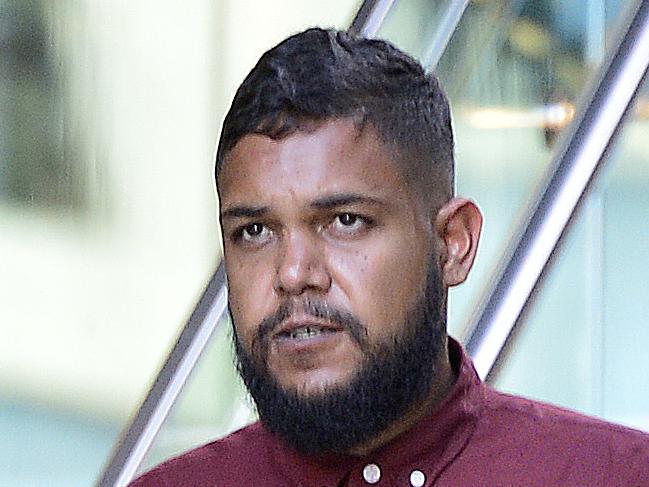 Dwayne John Joel Mitchell (LEFT) is seen leaving Townsville Courthouse on Tuesday, August 25. PICTURE: MATT TAYLOR.