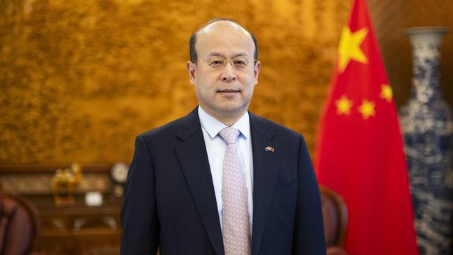 Chinese Ambassador to Australia Xiao Qian at the Embassy of the People's Republic of China in Canberra. Picture: Martin Ollman