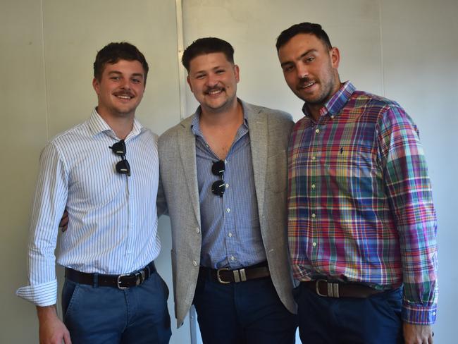 Josh Day, Jack Hughes and Bailey Assay at The Archer, the richest horse race in regional Queensland at Callaghan Park in Rockhampton, on April 28, 2024.