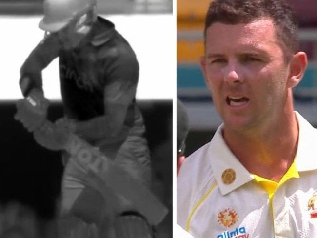 Josh Hazlewood was not impressed.