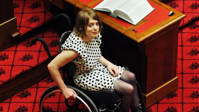 A then 21-year-old Kelly Vincent in South Australia’s Legislative Council.