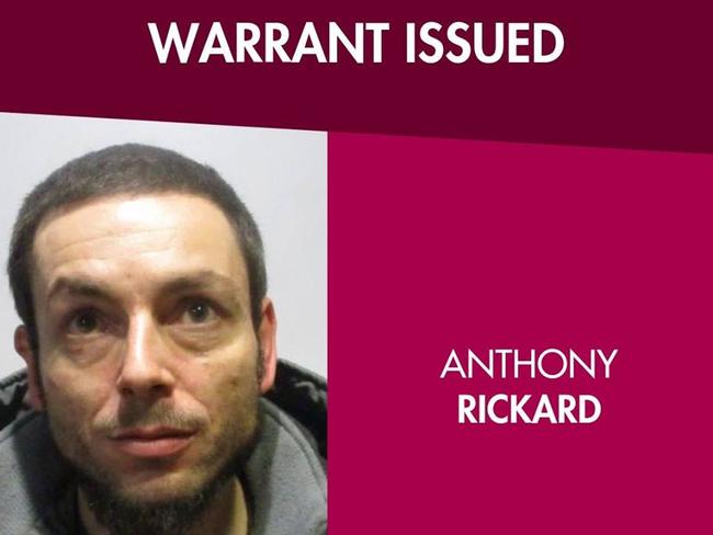 Anthony Rickard is wanted for failing to answer bail on drug related offences.