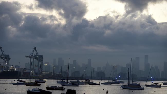 The regatta set off from Williamstown on Sunday morning. Picture: Andrew Henshaw