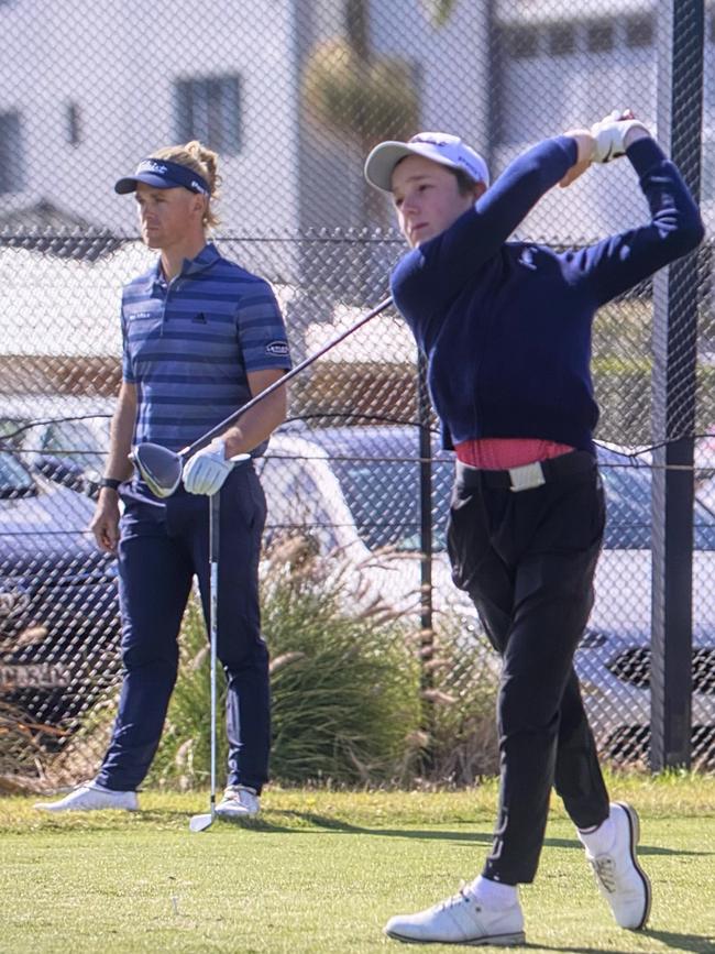 Sam Cascio teeing off at Wollongong Golf Club. Photo: Supplied