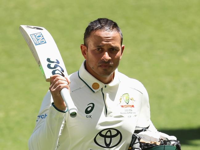 Usman Khawaja played a huge hand for Australia on day four. Picture: Paul Kane/Getty Images