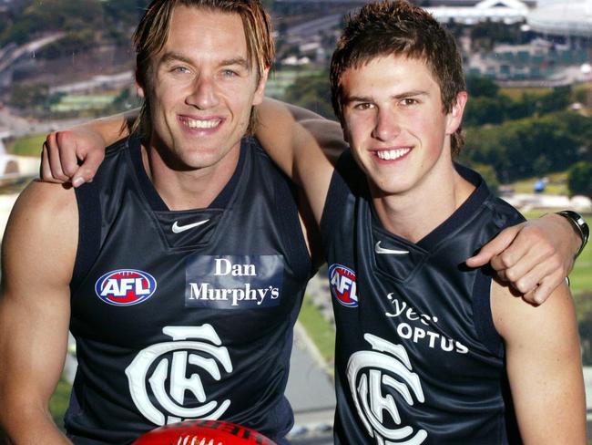 Kouta and No.1 draft pick Marc Murphy in the Blues 2005 kit.