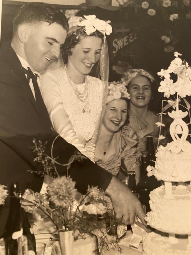 Agnes and Jimmy Hill on their wedding day.