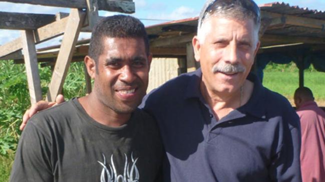 Agape Ministries leader Rocco Leo, right, in Fiji. Image: Whitehorse Ministries and Charity website.