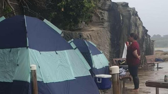 People camping at Malabar Ocean Pool. Picture: supplied