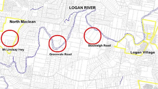 Three possible sites mentioned in the 2016 Cardno report.