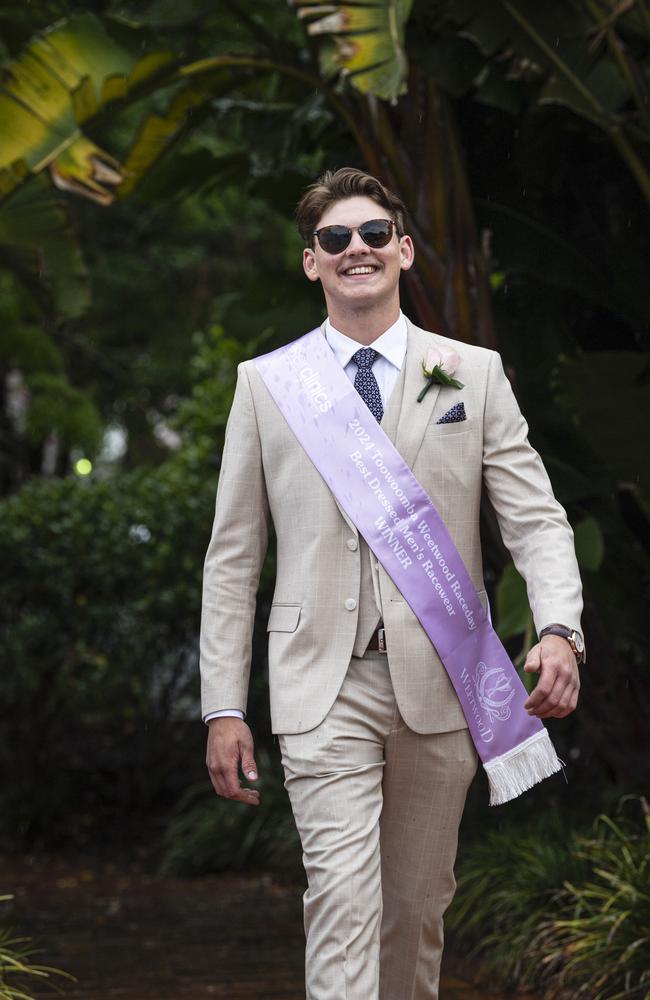 Fashions on the Field men's winner Will Douglas at Weetwood raceday at Clifford Park, Saturday, September 28, 2024. Picture: Kevin Farmer