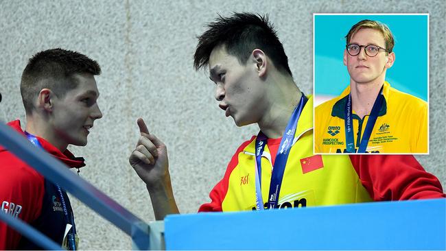 Sun Yang was furious as Duncan Scott joined 'Team Mack' in protest.