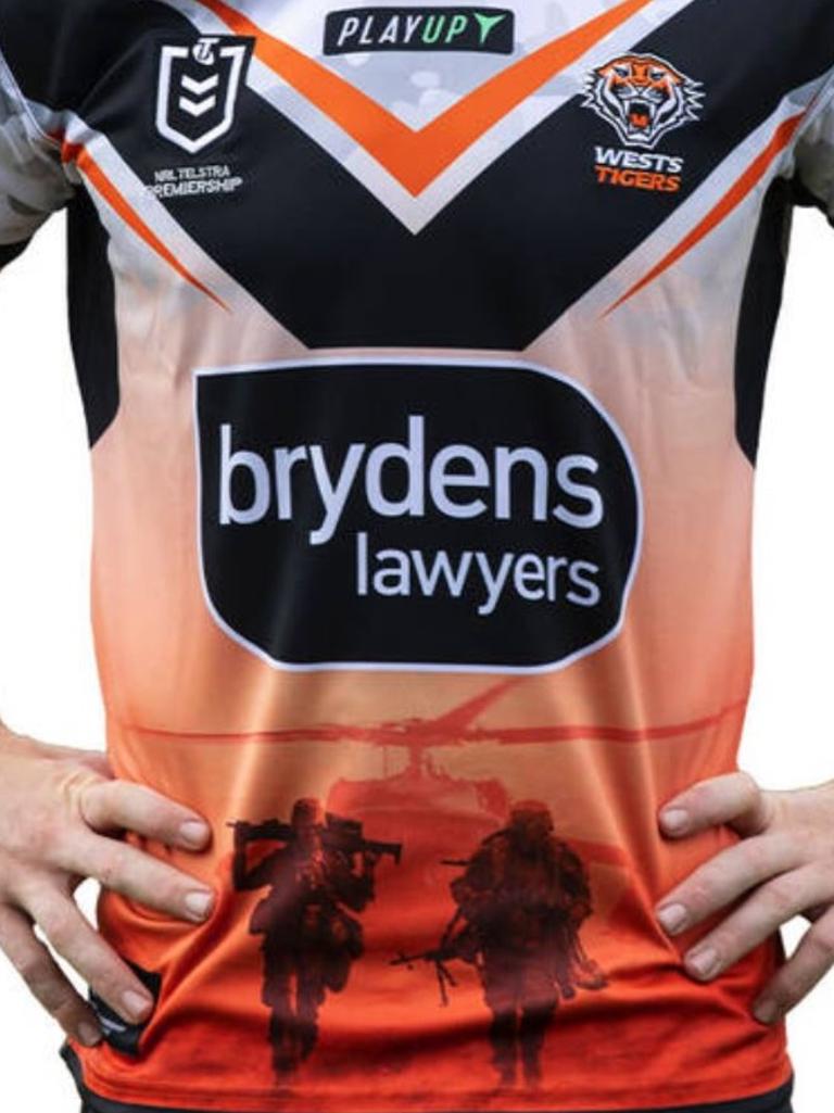 NRL 2023: Wests Tigers ANZAC Jersey with American soldiers, photos,  commemorative jersey, not Australian military members, news