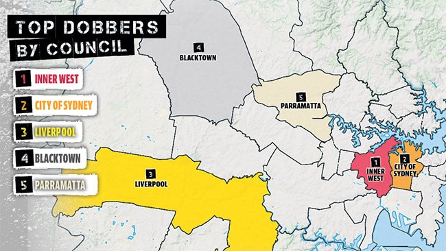 The inner-west followed by the City of Sydney top list of parking dobbers