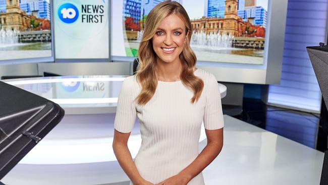 Kate Freebairn is Channel 10 Adelaide's newsreader. Picture: Channel 10.