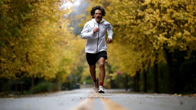 Ultramarathon runner Dean Karnazes, 58, trains in Ross, California, last month. Picture: Getty Images