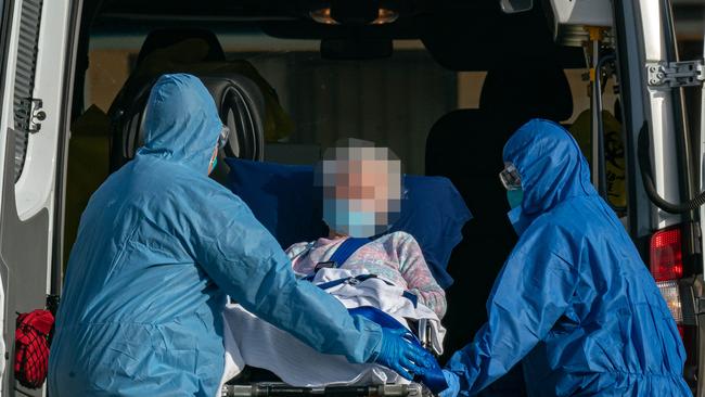 Residents are being removed from the aged care centre St Basils Greek Orthodox because of a cover outbreak. Picture: Jason Edwards