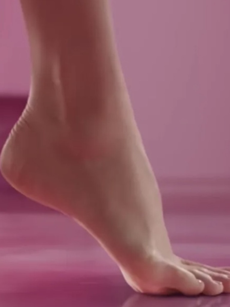 But her feet are really drawing focus.