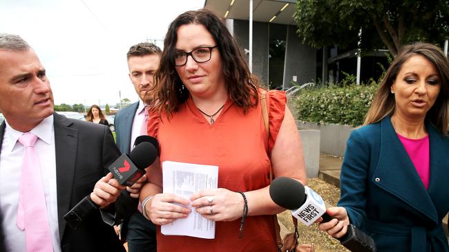 Witness Kellie Lee attends the first day of the William Tyrrell inquest at Taree Local Court on Monday. Picture: Nathan Edwards/AAP