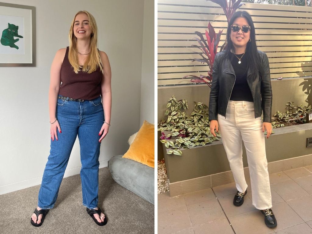 Levi's Ribcage jeans as worn by Best Of Editor, Hannah Paine, and Best Of Deputy Editor, Melody Teh. Picture: news.com.au