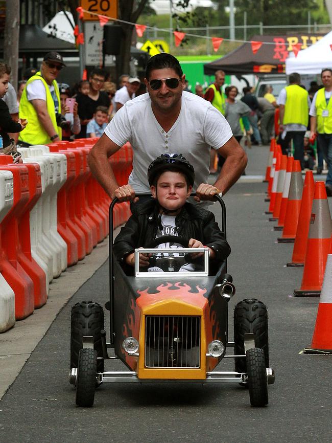 Steve Arrithsmith with son James.