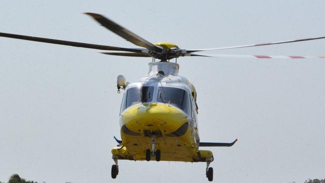 A LifeFlight Helicopter lands in Toowoomba at the rescue helicopter service's new base. LifeFlight Generic