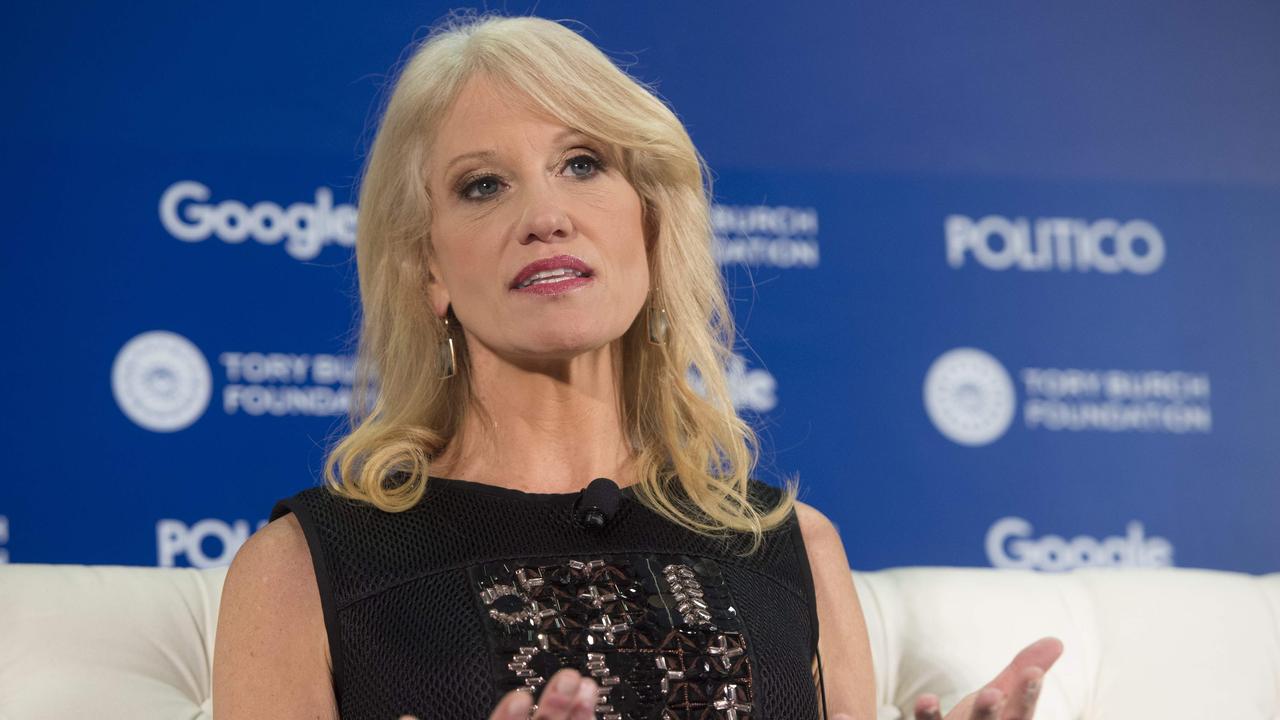 Conway speaks during the 4th Annual Women Rule Summit in Washington, in December, 2016. Picture: AFP