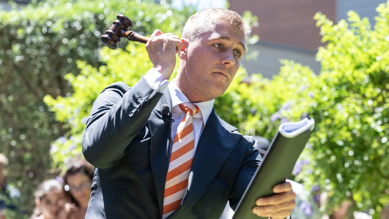 Jake Moore Cooley Auctions brought down the gavel on the Randwick home. Picture: Darren Leigh Roberts