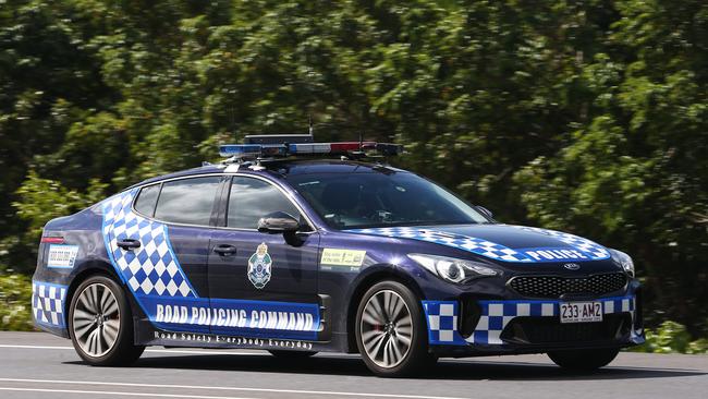 Police have declared a crime scene on Campbell St in Gordonvale after a serious crash between a motorcycle and a truck. Picture: Brendan Radke