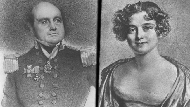 Tasmanian governor John Franklin and his wife Lady Jane Franklin.