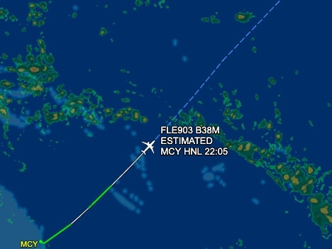 The Boeing 737 formally used by Bonza dubbed Barry departed Australia for Honolulu. Picture: FlightTracker