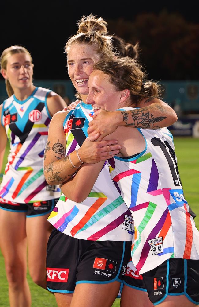 Stewart’s Port side is flying high. Picture: Sarah Reed/AFL Photos via Getty Images