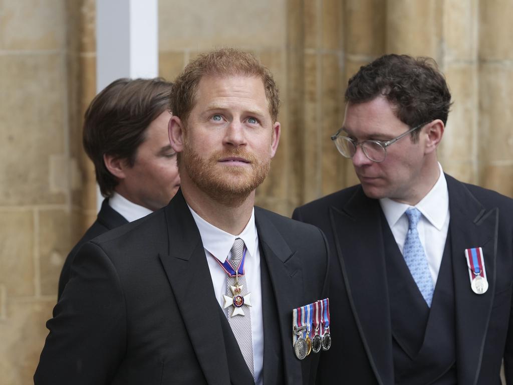 Prince Harry in a Dior suit at his father’s coronation. Picture: Getty Images