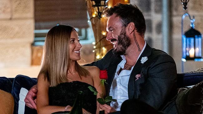 The Bachelor's Locky Gilbert with Irena Srbinovska. Picture: Channel 10