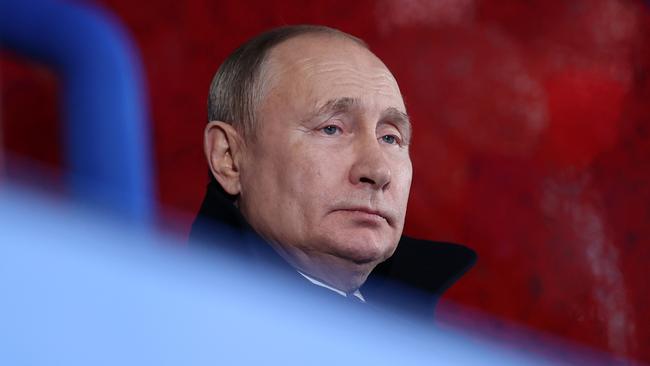 Vladimir Putin, President of Russia looks on during the Opening Ceremony of the Beijing 2022 Winter Olympics. Picture: Getty Images