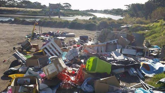 A disgrace: Some of the rubbish that has been dumped next to the Onkaparinga River. Picture: Supplied