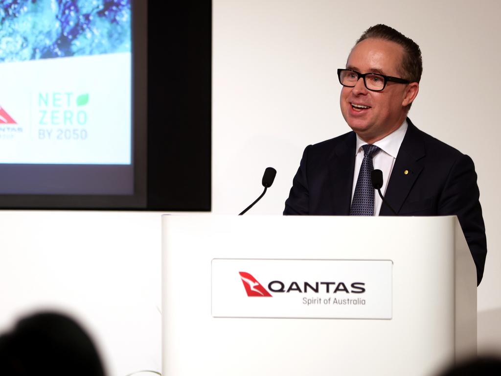 Alan Joyce recently apologised for call centre wait times. Picture: NCA NewsWire / Damian Shaw