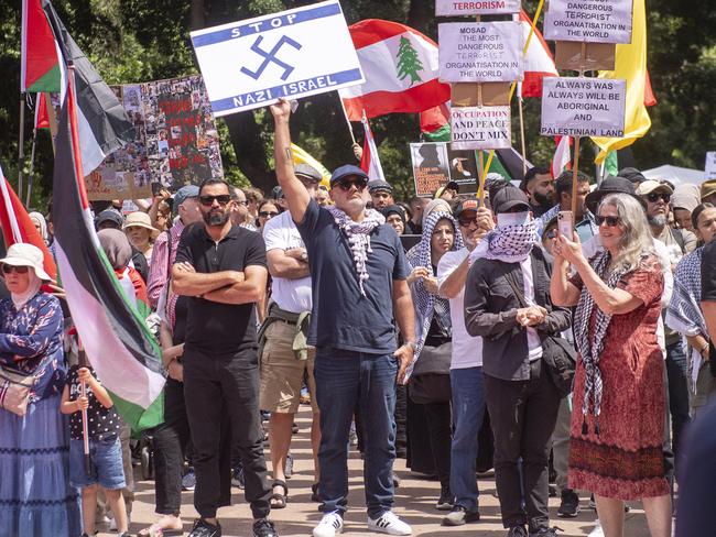 Reine &amp; La Rue owner Al Yazbek has been charged for painting over an Israeli flag with a swastika at a pro-Palestine protest in Sydney. Picture: Jeremy Piper