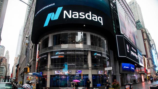 The Nasdaq is down 13 per cent from its November 19 high. Picture: Bloomberg