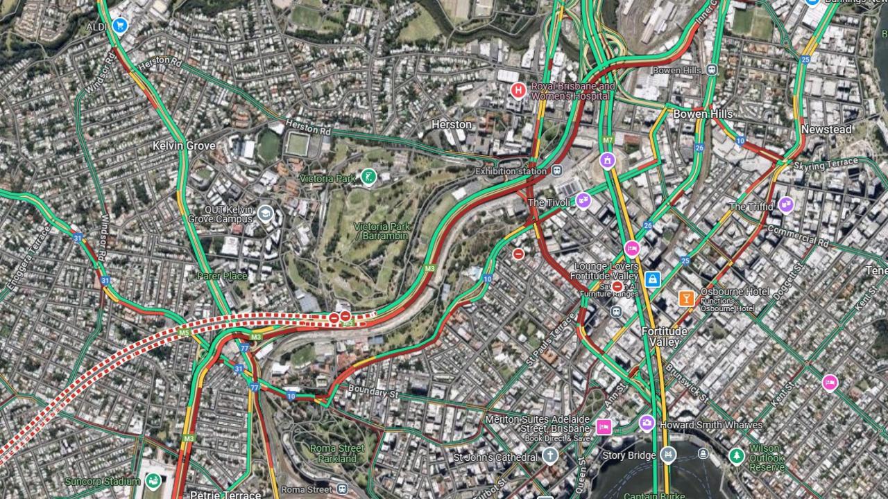 Brisbane traffic. Photo: Google Traffic