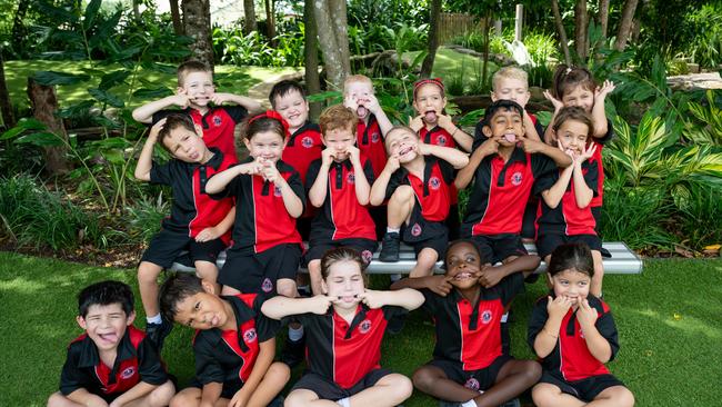 Prep F Students from St ThereseÃ&#149;s School in Bentley Park. Picture Emily Barker.