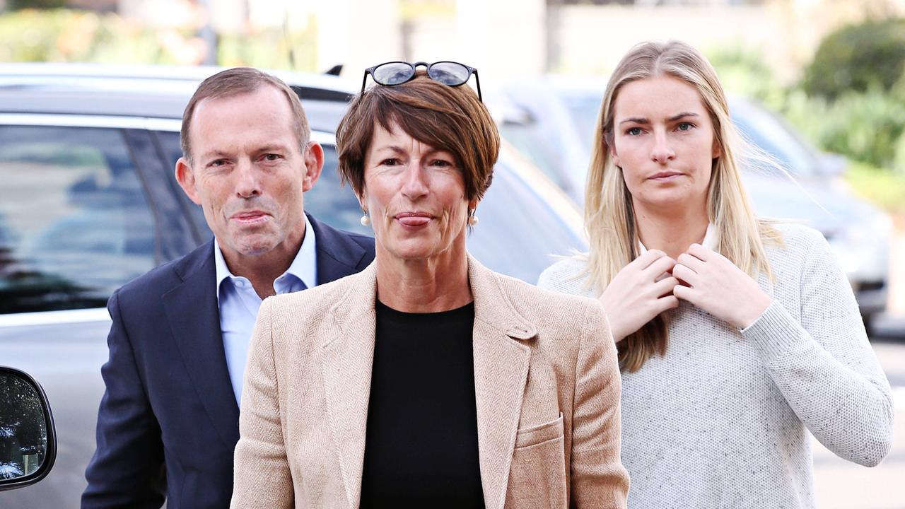 Tony Abbott with his family during his former election campaign.