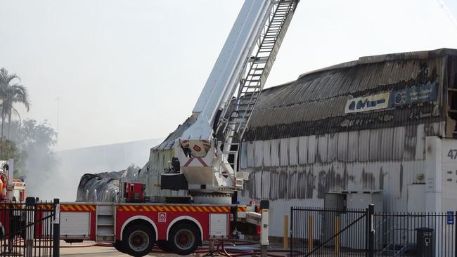 In 2018 a fire has ripped through the Asian United Food Service warehouse in Bishop St, Woolner, gutting the building