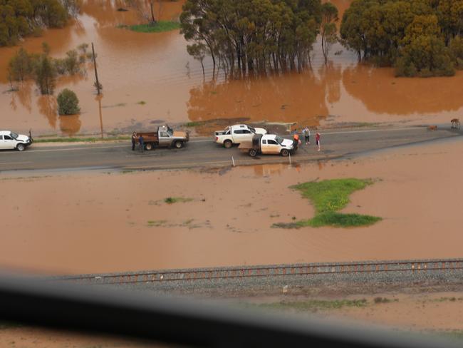 Lake Cargelligo road cut to traffic. Picture: Glenn Neyland/Bland Shire Council