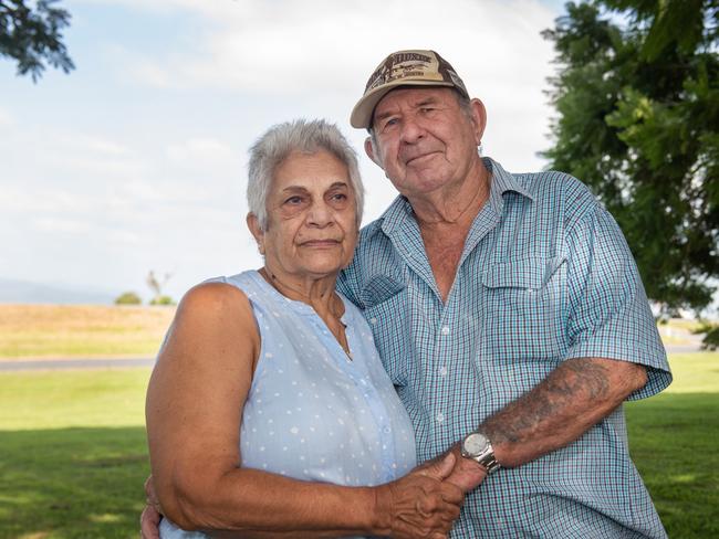 Irene and Graham Wooley. Lost their only sons Fenton and Mark in October 2011 on the Bruce Highway. At the Sarina crematorium. Picture: Michaela Harlow