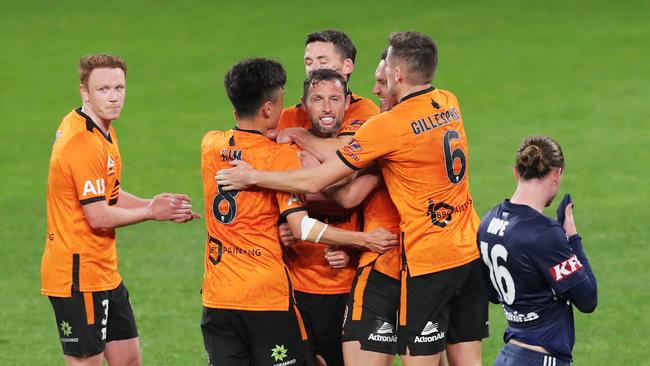 The Roar are celebrating a return to Asian football. Picture: Matt King/Getty Images