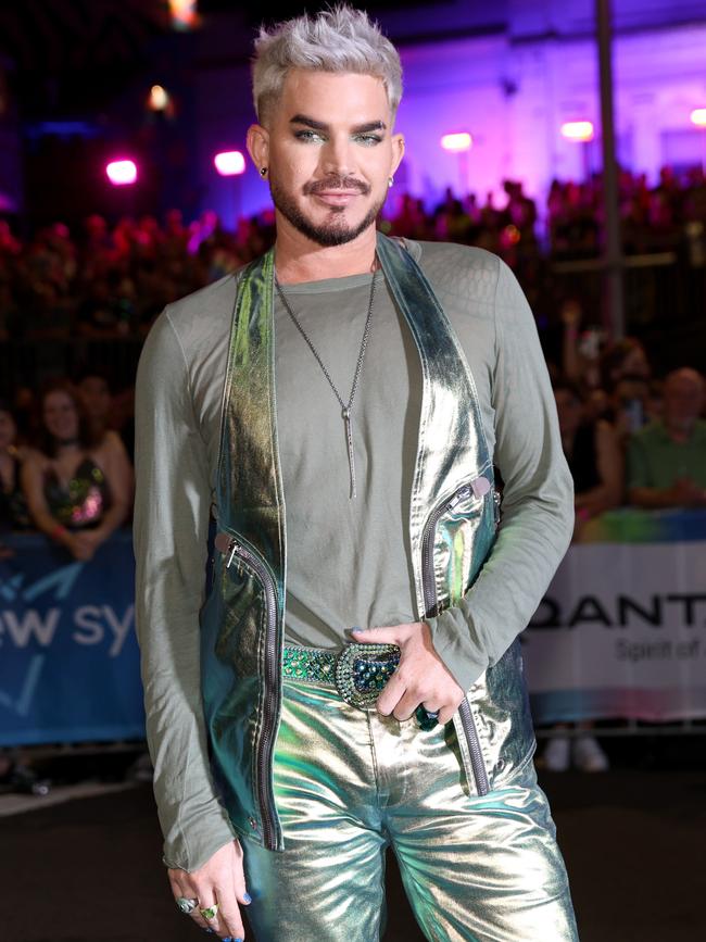 Singer Adam Lambert at the parade. Picture: Damian Shaw