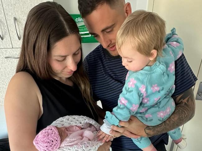 Ryan and Amy with Isla Mae Bailey who was born on the 23rd of June 2024.