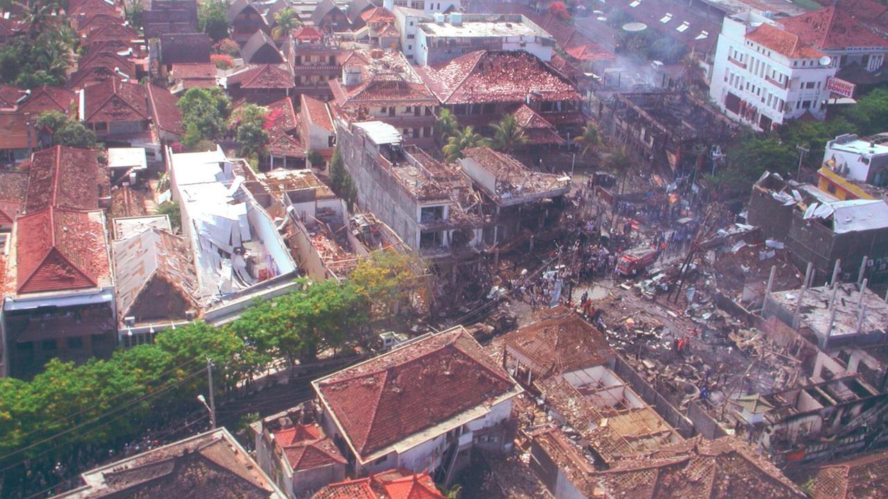 The blast zone after the attack.